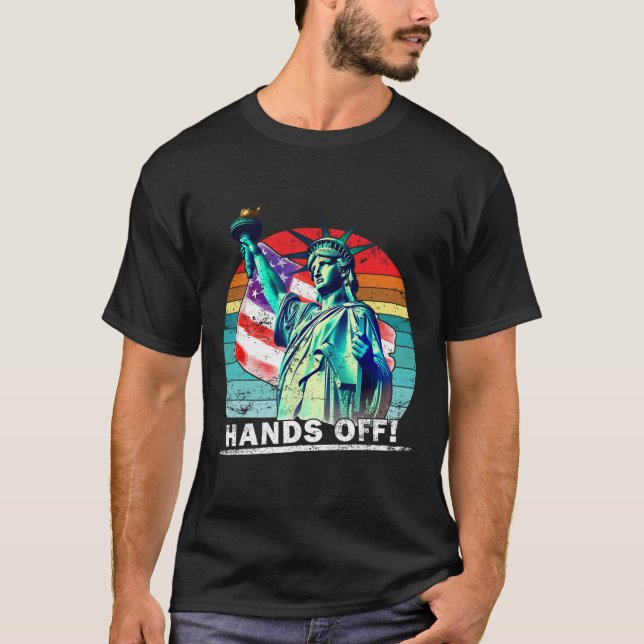 Hands Off Protest Social Security And Medicare Pro T-Shirt (Front)