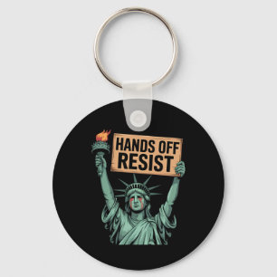 Hands Off Protest Social Security Medicare Protest Key Ring