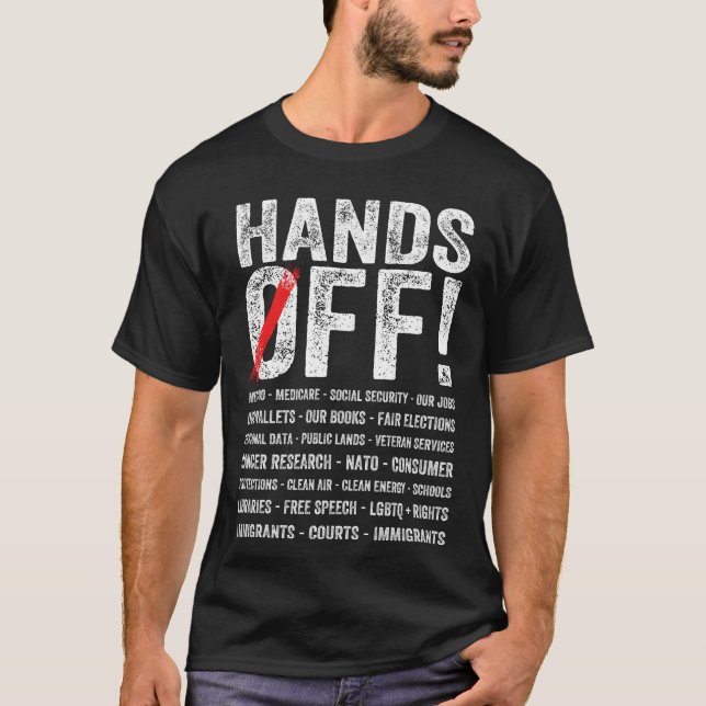 Hands Off Protest T-Shirt (Front)