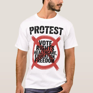 Hands Off Protest Vote Rights Healthcare Education T-Shirt