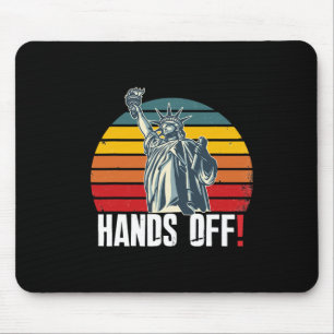 Hands Off Resist Resistance Save Democracy And Soc Mouse Mat
