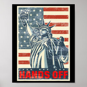 Hands Off Resist Resistance Save Democracy And Soc Poster