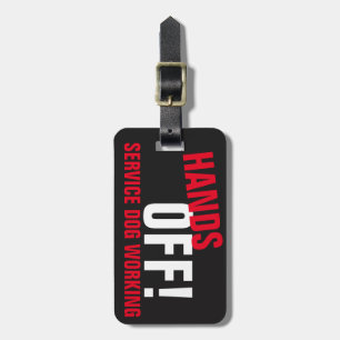 HANDS OFF! SERVICE DOG (INVERTED) LUGGAGE TAG