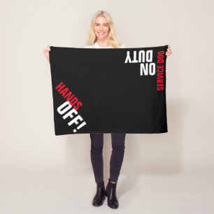 HANDS OFF! Service Dog "Place" Blanket (Black)