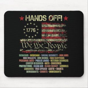 Hands Off Shirt Protest Men Women T-shirt.png Mouse Mat