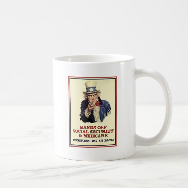 Hands Off Social Security Coffee Mug (Right)