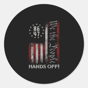 Hands Off Social Security Medicare Medicaid Protes Classic Round Sticker