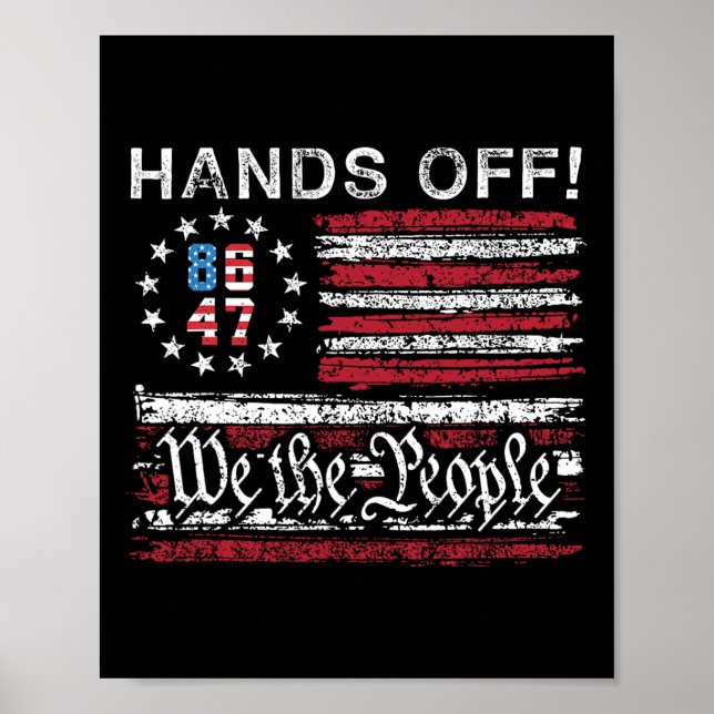Hands Off Social Security Medicare Medicaid Protes Poster (Front)