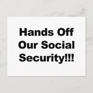 Hands Off Social Security Postcard