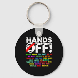 Hands Off Social Security Protest Resist Key Ring