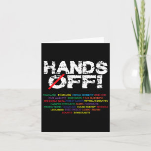 Hands Off Social Security Protest Resist Save Demo Card