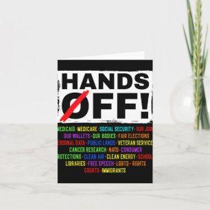 Hands Off Social Security Protest Resist Save Demo Card