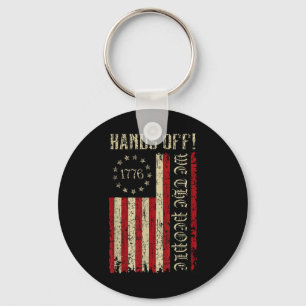 Hands Off Social Security Protest Resist Save Demo Key Ring