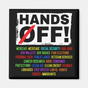 Hands Off Social Security Protest Resist Save Demo Magnet