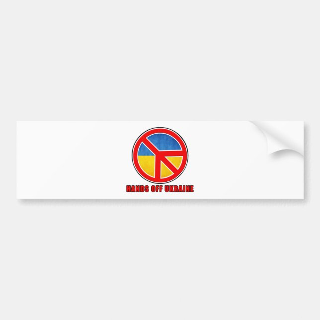 Hands Off Ukraine Bumper Sticker (Front)
