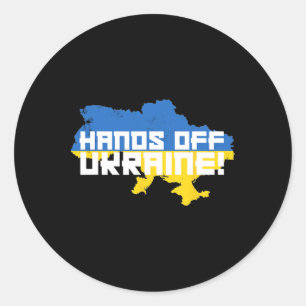 Hands Off Ukraine Putin Protest Russia Stand With Classic Round Sticker