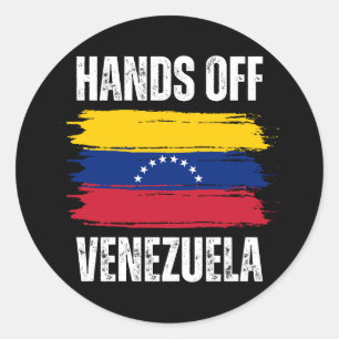 Hands Off Venezuela Classic Round Sticker