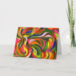 Hands On Abstract Painting by Julia Morrill Card