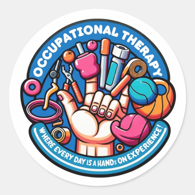 Hands-On Therapy - Occupational Therapy Classic Round Sticker (Front)