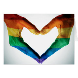 Hands Painted as a Rainbow Heart