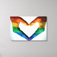 Hands Painted as a Rainbow Heart