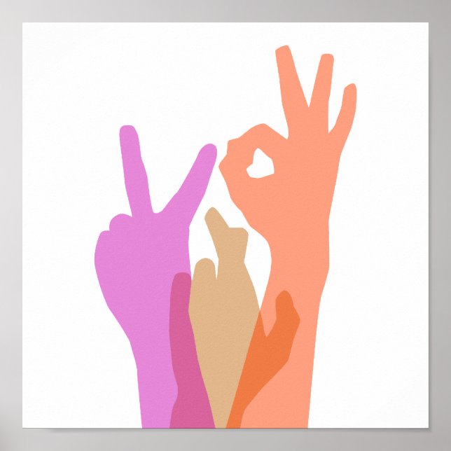 Hands - Peace Luck OK Poster (Front)
