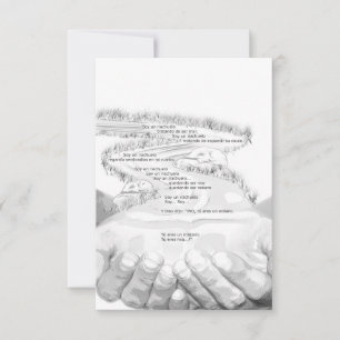hands, river, Spanish prayer Thank You Card