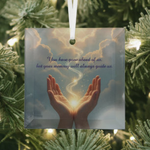 Hands Set the Soul Free, peace, sympathy  Glass Tree Decoration