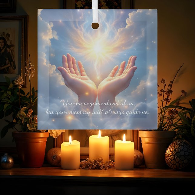 Hands Set the Soul Free, sympathy  Glass Tree Decoration (Creator Uploaded)