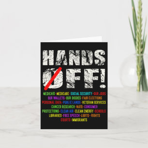 Hands Shirt Off Social Security Protest Resist  Card