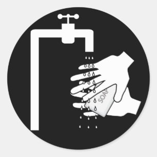 Hands soap faucet - stickers