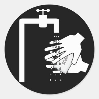 Hands soap faucet - stickers