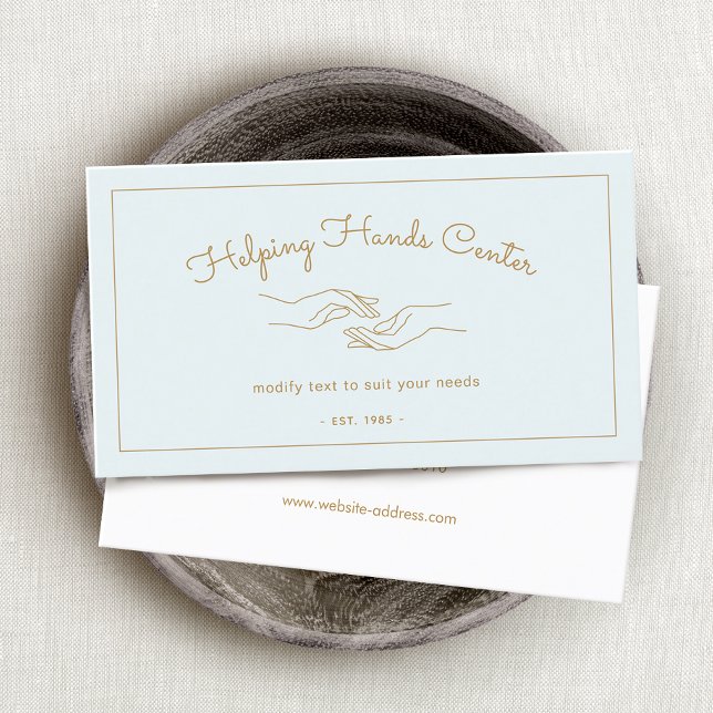 Hands Special Needs Caregiver Caregiving Business Card (Creator Uploaded)
