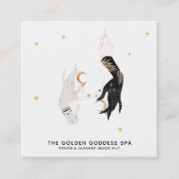 *~* Hands Stars Moon Mystic Gold Palm Leaves Spa