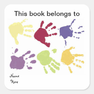 Hands This Book Belongs To, Bookplate Sticker