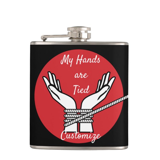 Hands Tied Thunder_Cove   Hip Flask (Front)