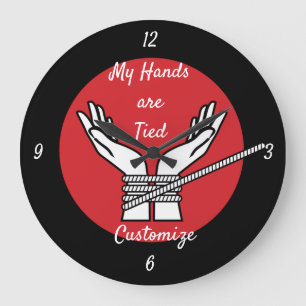 Hands Tied Thunder_Cove Large Clock