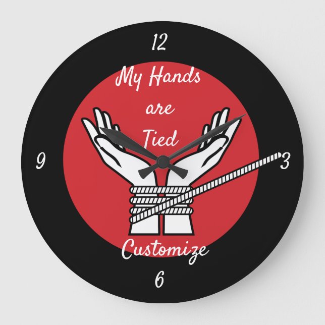 Hands Tied Thunder_Cove   Large Clock (Front)