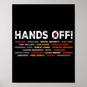 Hands Vintage Off Protest Poster