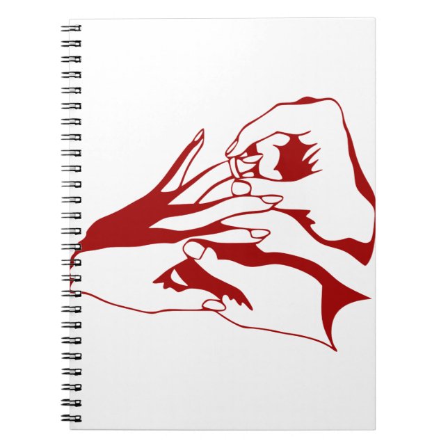 Hands Wedding Rings Give Take Marry Notebook (Front)