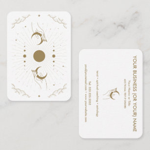 Hands with Moons Tarot Psychic Business Card