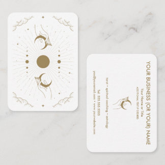 Hands with Moons Tarot Psychic Business Card