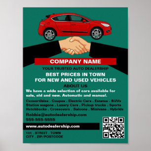Handshake Design, Auto Dealership Advertising Poster