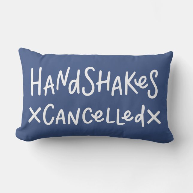 Handshakes Cancelled Lumbar Cushion (Front)