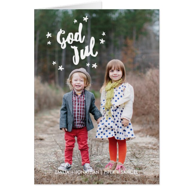 Handskrivna julhälsningskort (Front)