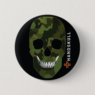 HANDSKULL Army,Happy skull,Army flag 6 Cm Round Badge