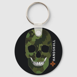 HANDSKULL Army,Happy skull,Army flag Key Ring