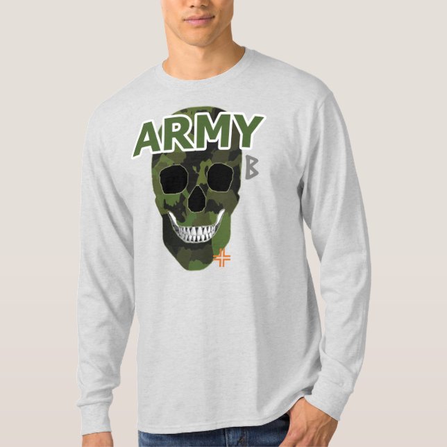 HANDSKULL Army Long Sleeve T-Shirt B2 (Front)