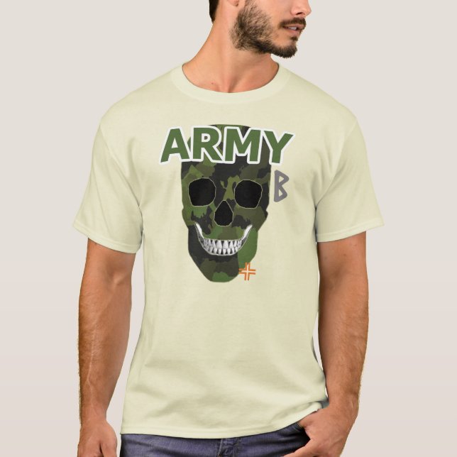 HANDSKULL Army t-shirt basic B2 (Front)