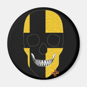 HANDSKULL Austria Nordic round magnet B2